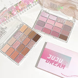 Love the 16-color eye shadow plate, pearlescent matte lying silkworm, brighten the low-saturated earth color daily makeup