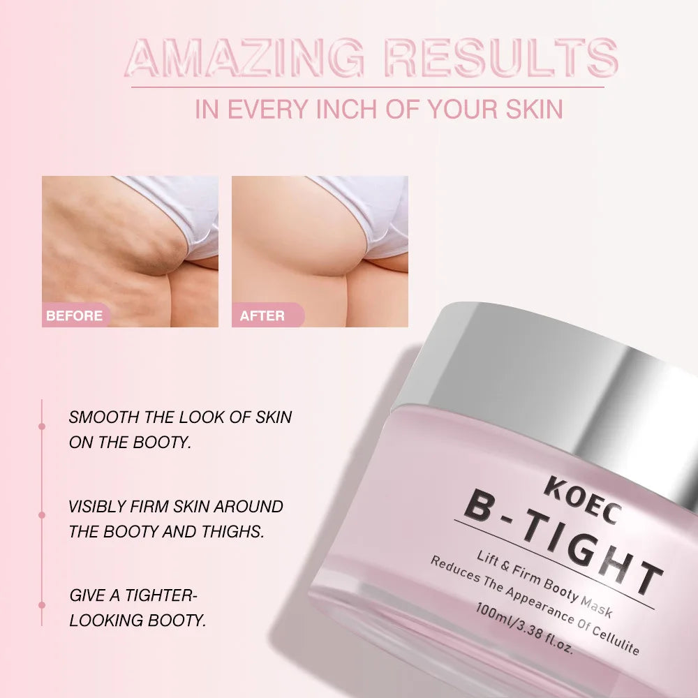 Butt TIGHT Lift Firm Cream - Tighten and Firm Booty, Reduce Loose and Crepey Skin,  Firmness, Reduce Cellulite Appearance 100 ml