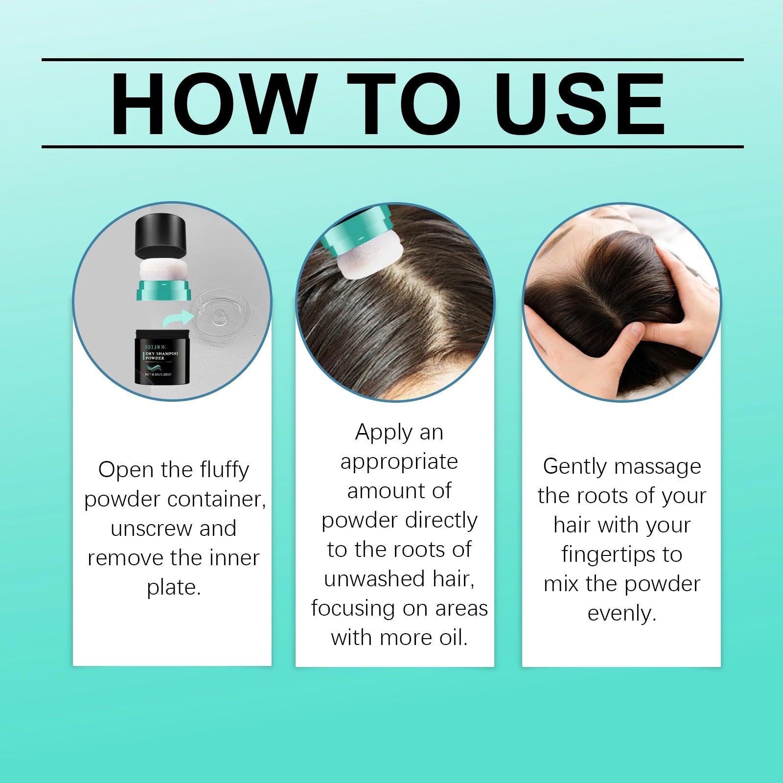 EELHOE Dry Shampoo Powder for Volumizing Hair - Oil Control, Refreshing Hair Quality, No-Rinse, Matte Finish, Dry Shampoo 8.5g