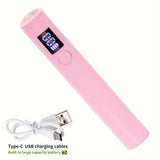 Mini Handheld UV LED Nail Lamp With Diamonds Portable Nail Dryer For Curing Gel Polish With Display Manicure Machine