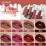 6Pcs/8Pcs Matte Color Lasting Lip Gloss Set Three-Dimensional Plastic Lips Waterproof Anti-Sweat Non-Stick Cup Lipstick Set