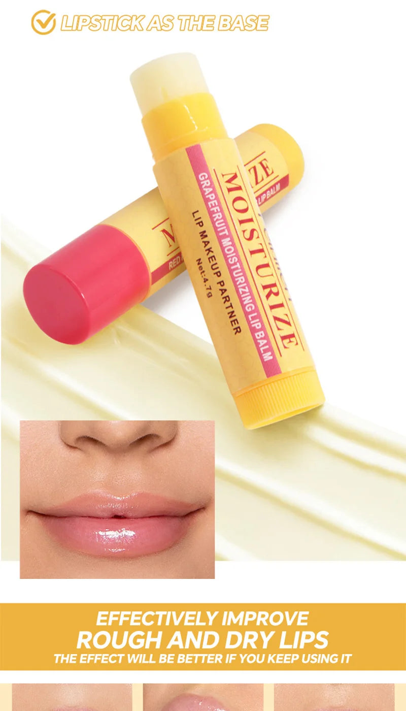 3-Piece Lip Balm Lipstick Base Lip Balm Makeup Natural Plant Anti-Scratch Lip Care Petroleum Jelly Lip Balm