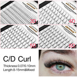Abonnie 3D/4D/5D/6D Premade Volume Fans Fluffy Lashes Long Stem Russian Volume Eyelashes Extension All Size Fans