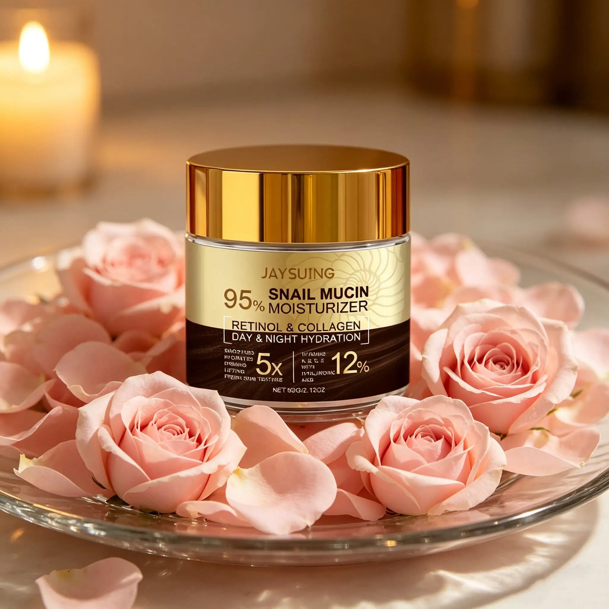 95% Snail Mucin Moisturizer Collagen Rejuvenating Anti Aging Wrinkles Firm Lift Brighten Retinol Hyaluronic Acid Day Night Cream