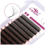 FADVAN M/L/L+/C/D Curl 3D/4D/5D W Shape Eyelash Extensions Waterproof Curling Natural Volume Lashes Soft Black False Eyelashes