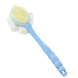 2-in-1 Double-sided Long Handle Shower Brush Exfoliating Soft Bristle Shower Tools Body Clean Shower Brush Gentle Cleaning Tools