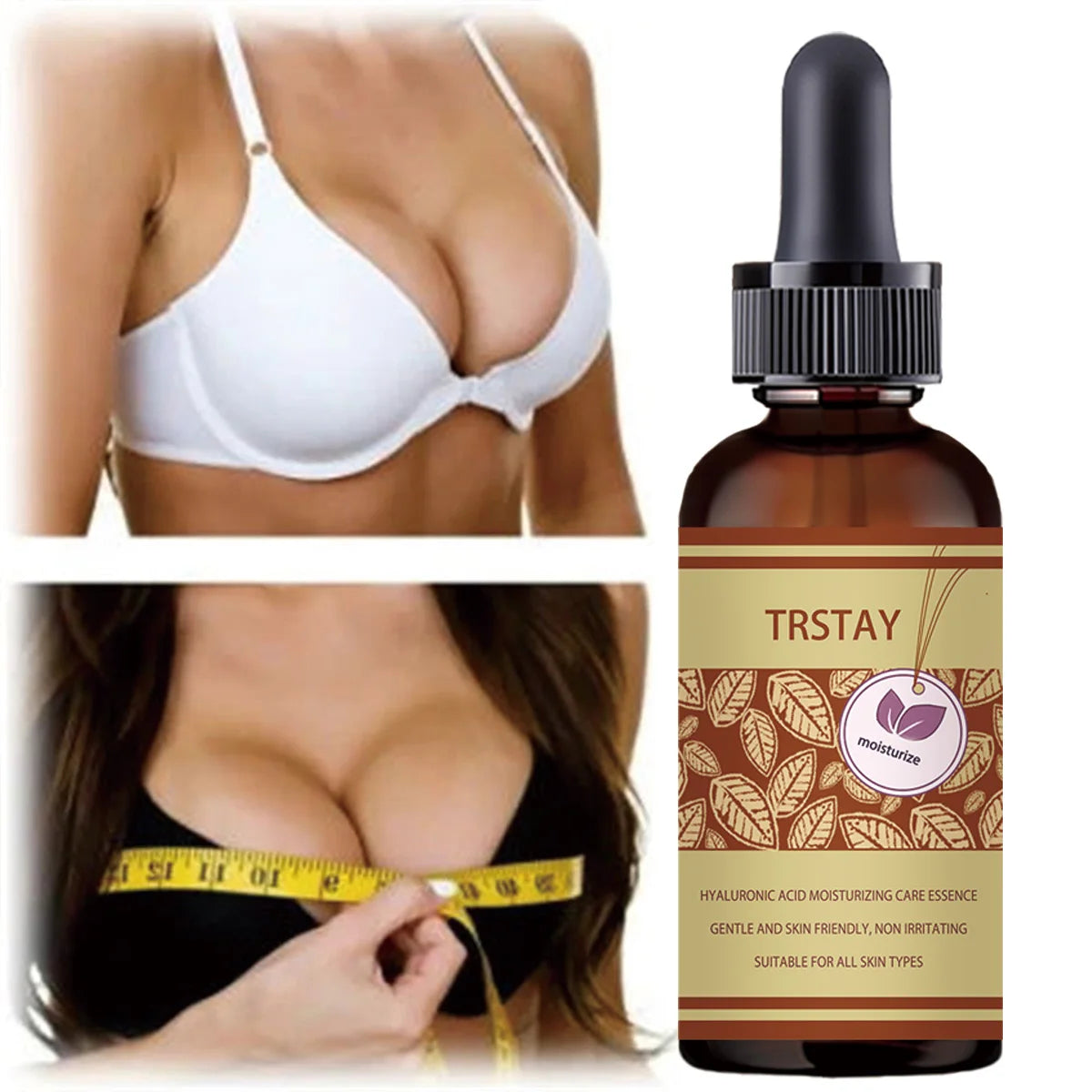 5ML/15ML/30ML/50ML 100% Natural Breast Plump Essential Oil Grow Up Busty Breast Enlargement Breast Enlargement Massage Oil Cream