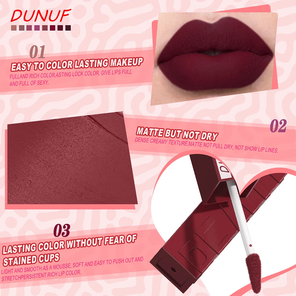 Lip Gloss Lipstick Easy To Color Waterproof Easy-color Sweat-proof Non-stick To Cups, Y2K Fancy Fashion Suitable For Christmas