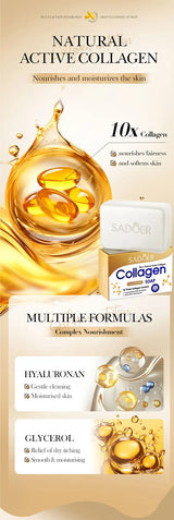 Collagen Gentle And Moisturizing Deep Cleansing Face And Bath Soap Long-Lasting Fragrance Handmade Soap
