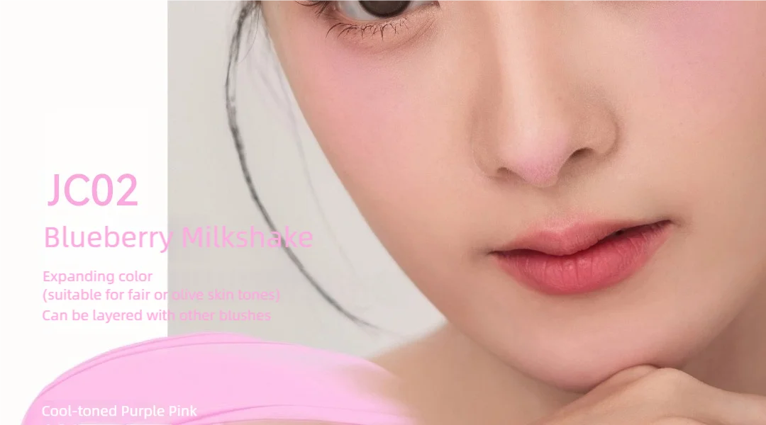 AZTK JC04 Water To Powder Liquid Blush Soft Matte Natural Flush Brightening Cheek Tint Lightweight Blendable Waterproof Makeup