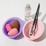 Silicone Makeup Brush Cleaner Bowl Foldable Clean Mat Cosmetic Foundation Eyeshadow Powder Brushes Cleaner Tools Makeup Supplies