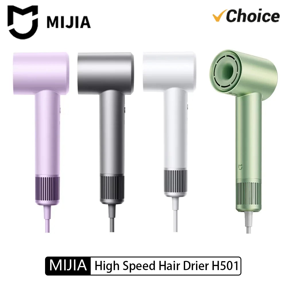 New MIJIA H501 High Speed Anion Hair Dryers Wind Speed 62m/s 1600W 110000 Rpm Professional Hair Care Quick Drye Negative Ion