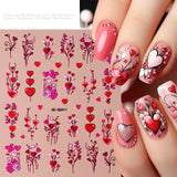 5D Embossed Sexy Red/Pink Lips Nail Stickers Self-Adhesive Blooming Red Lips Nail Decal Romantic Luxy Lady Lips Manicure Slider