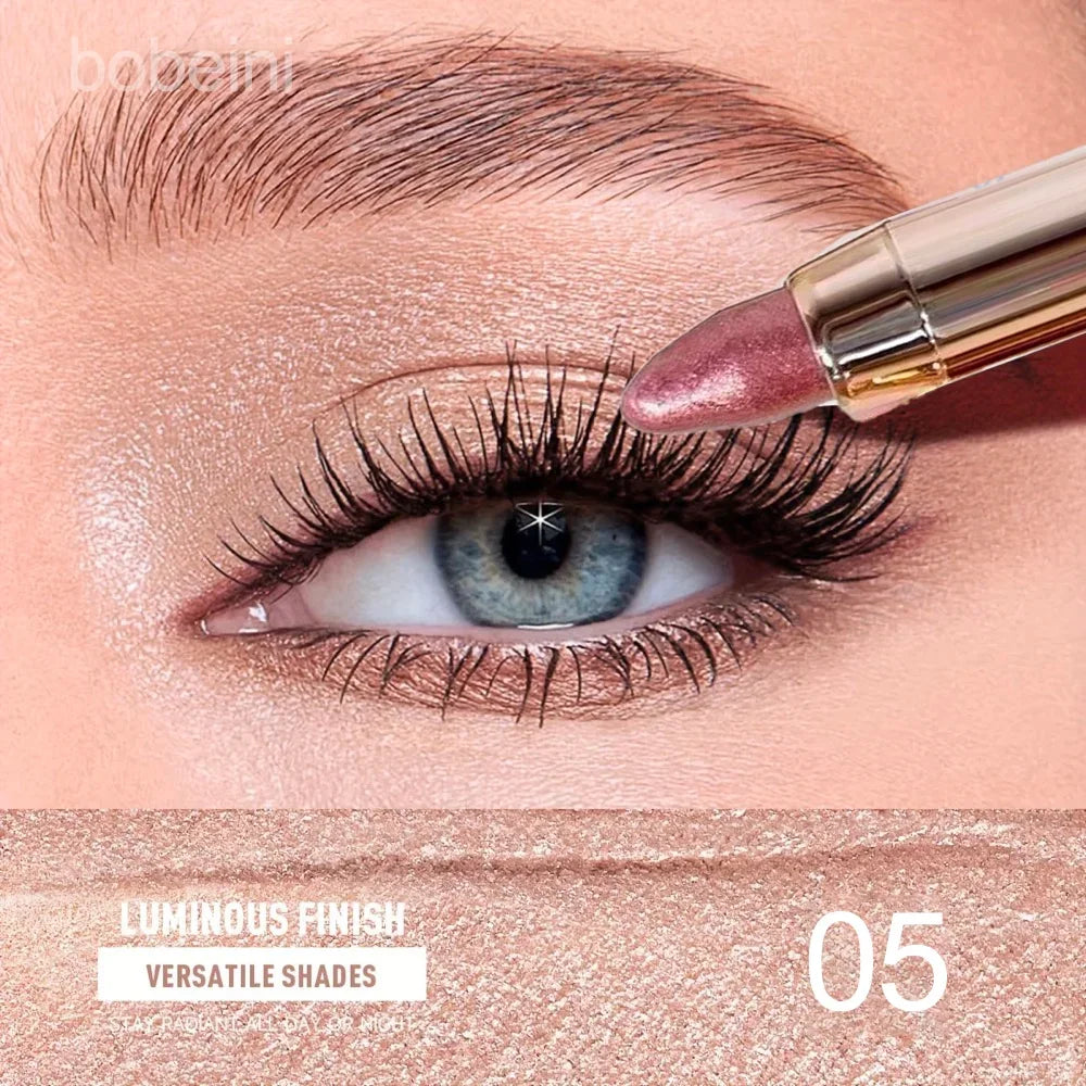 6 Colors Double-Ended Eyeshadow Stick – Waterproof, Long-Lasting, Matte & Glitter, Contour, Highlight, Certified, Unisex
