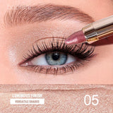 6 Colors Double-Ended Eyeshadow Stick – Waterproof, Long-Lasting, Matte & Glitter, Contour, Highlight, Certified, Unisex