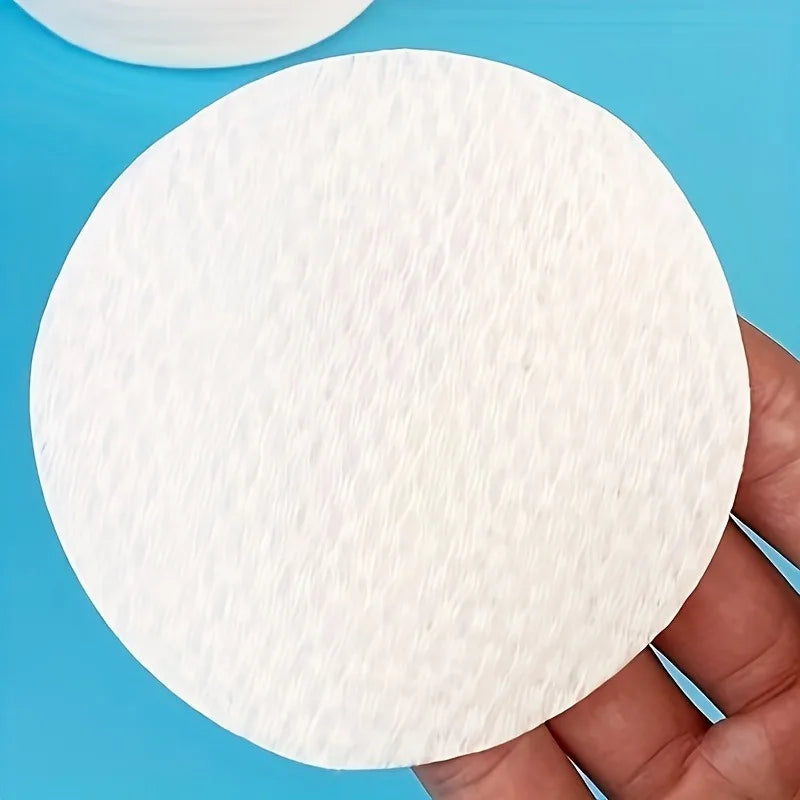 300/600pcs Round Facial Cleansing Pads High-Quality Makeup Remover Wipes Hypoallergenic Lint-Free Round Pads Light Beige