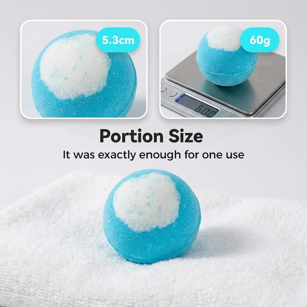 Bath Bombs Gift Set, Ocean Toy Bath Salt Ball Sleeve Box Bath Bombs, Bath Bombs with Surprise Inside, Bubble Bath 60g*12
