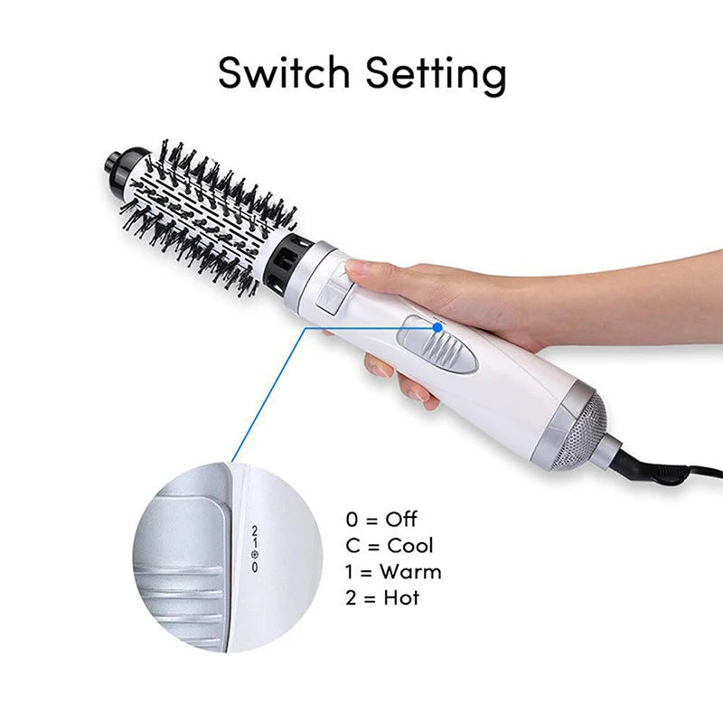 3 in 1 Round Rotating Volumizer Styler Rotating Hair Brush Automatic Rotating Styler Ionic Hair Brush hot air Dryer