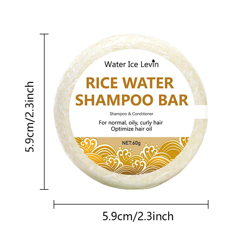 Organic Rice Shampoo Soap Bar Oil Free Conditioning Soap Rice Water Protein Nourishing Anti-loss Hair Hair Growth Soap Bar 60g