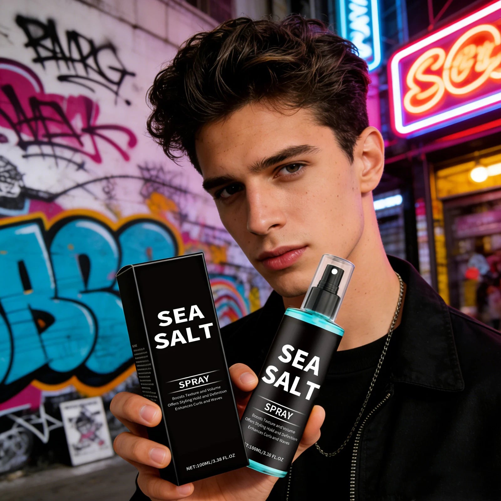 Sea Salt Hair Styling Spray Improving Thickening Strong Holding Non Greasy Fluffy Volumizing Reducing Sticky Hair Nourishing Oil