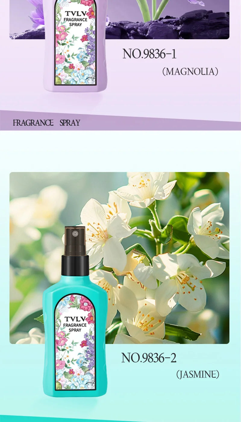 TVLV Jasmine Fragrance Spray -Long-lasting fragrance for women's clothing,odor removal, dreamy fresh and long-lasting light scen