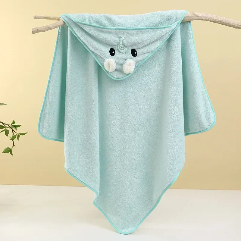 Soft Bath Towel for Baby Absorbent Towel Newborn Swaddle Wrap Baby Blankets for Girls Boys Thick Hooded Bath Towel Cloak lj