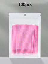 50/100pcs Nano Cleaning Swabs, Ultra Fine Makeup Remover Sticks For Eye Makeup, Contouring, Eyeliner, Lips And Skin Cleansing