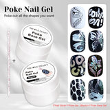 NICOLE DIARY White Non Stick Hand Extension Gel Nail Polish For 3D Shaping Carving Flower DIY Nail Art Extension Acrylic