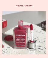 HERORANGE Light Glass-Like Lip Lacquer - Mirror Shine, Hydrating Formula; Smudge-Proof, Long-Wear, and Skin-Brightening
