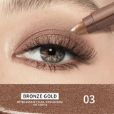 Double-ended Eyeshadow Pen Eyeliner Multiuse Shimmer Shadow Pearlescent Glitter Brightening Longlasting Waterproof Sweat-proof