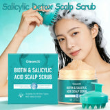 Salicylic Detox Scalp Scrub With Massage Brush Set Deep Cleansing Refreshing Oil Control Anti-Frizzy Hair Care Salon-at-home