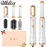 UKLISS Airstyler Pro 5 in 1 Hair Dryer Set, Hot Air Curling Brush, Straightener, Thermal Brush