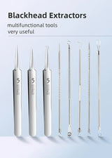 Optional 4Pcs 7Pcs 8Pcs Stainless Steel Skin Care Tool Set For Blackhead And Pimple Household Salon Grooming Accessory