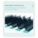 DIYDAY Ellipse Flat Eyelash Extensions 0.15 0.20 Super Softer Individual Flat Lashes Natural Look False Eyelashes for Makeup