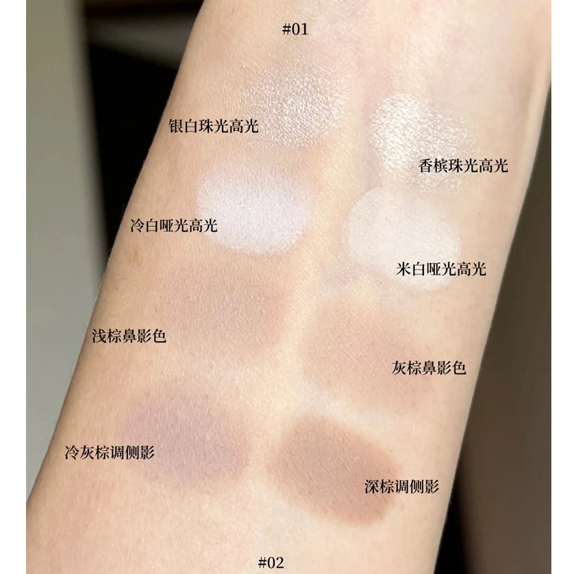 Flower Knows Makeup Butterfly Cloud Collar Collection Embossed Highlight&Contour Palette Face Powder Iluminador Contouring Kit