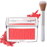 Hot Matte Embossed Blush Palette Rosy Blusher Facial Blush Powder High Pigmented Pink Coral Rouged For Cheeks Smooth Cosmetics