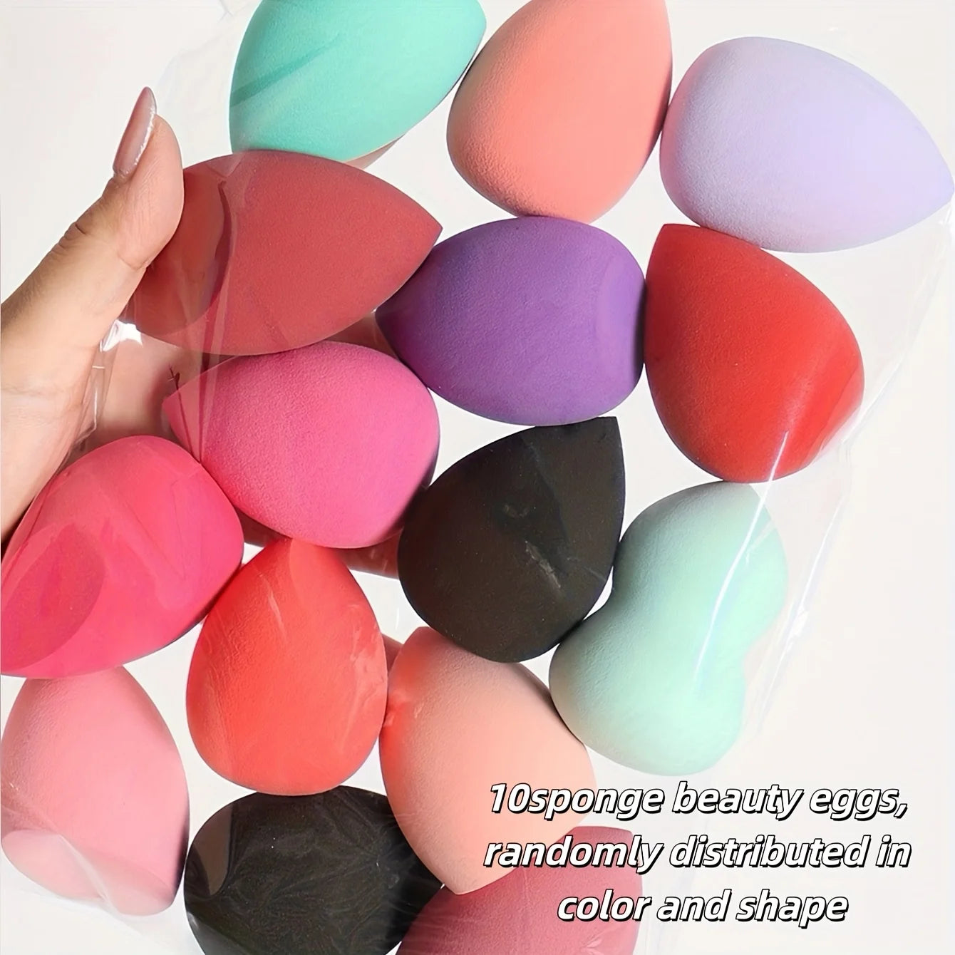 5/10Pcs Ombre Makeup Sponge Set, Vegan Latex-Free Soft Blender, Dual Use Liquid Powder Foundation, Travel Size All Skin Types