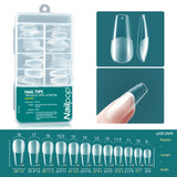 Nailpop Soft Gel Tips For Nails Acrylic Material Half Almond Artificial Nail Capsule Accessories Tool Art Salon 120pcs/box