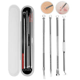 4/8PCS Acne Blackhead Comedone Black Spot Pimple Blemish Remover Skin Care Women Beauty Acne Treatment Pore Cleanser Needle Hook