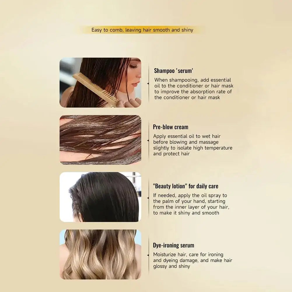 Hair Oil Spray Fragrance Hair Mask Nourishing Conditioning Oil Deeply Moisturizing Hair Curly Spray Gift Women Hair Care Serum