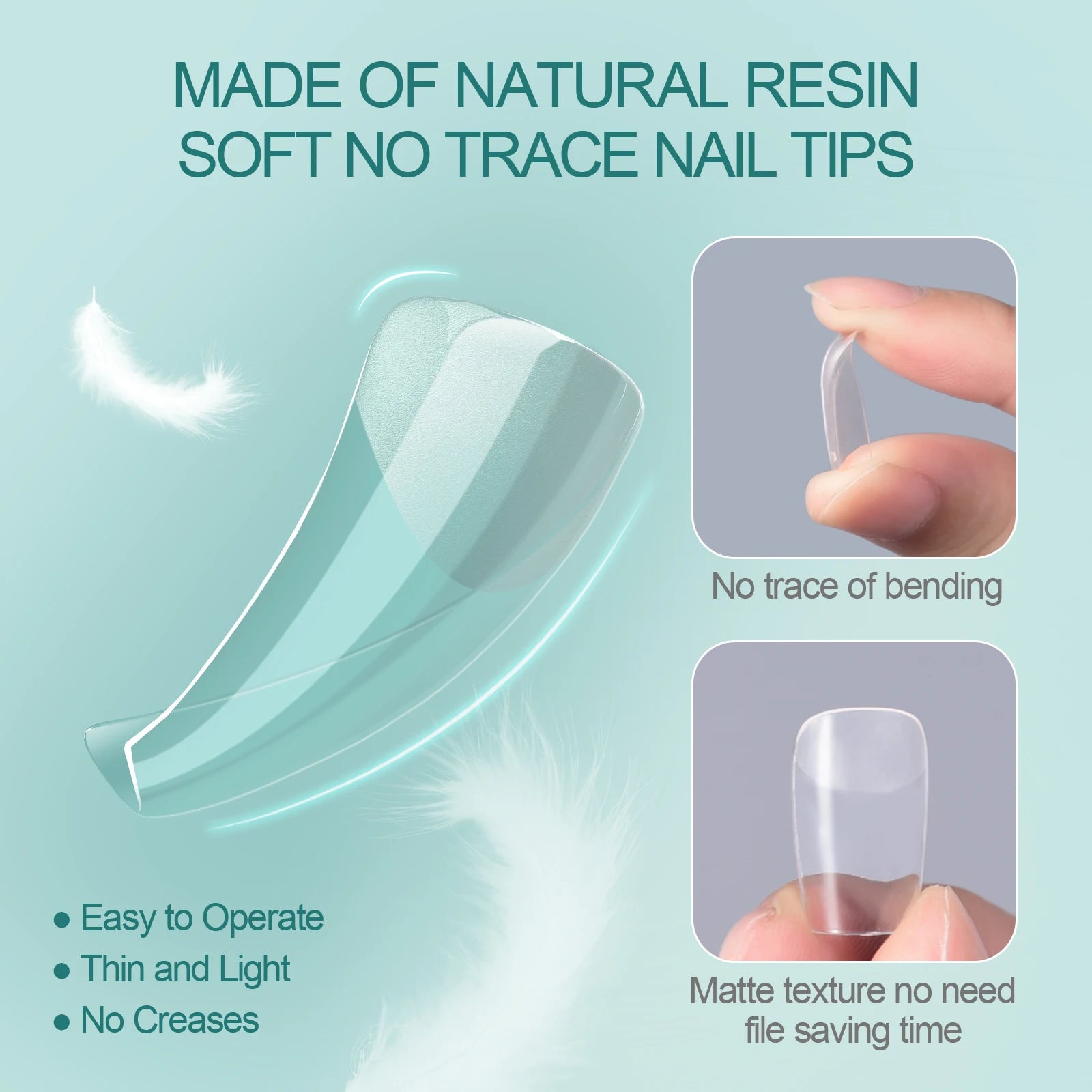 Nailpop Soft Gel Tips For Nails Acrylic Material Half Almond Artificial Nail Capsule Accessories Tool Art Salon 120pcs/box