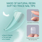 Nailpop Soft Gel Tips For Nails Acrylic Material Half Almond Artificial Nail Capsule Accessories Tool Art Salon 120pcs/box