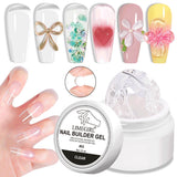 LIMEGIRL 15g Solid Nail Extension Gel Non Stick Hand Phototherapy UV Gel Quick Building Gel Nails Tips Nail Art Prolong Nail Gel