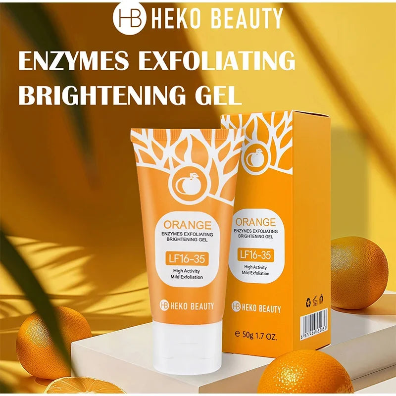 Orange Exfoliating Brightening Gel,Face Body Moisturizing Peeling Scrub,Deep gentle Cleaning Pores,Remove Blackheads Exfoliator