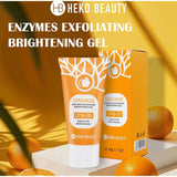 Orange Exfoliating Brightening Gel,Face Body Moisturizing Peeling Scrub,Deep gentle Cleaning Pores,Remove Blackheads Exfoliator