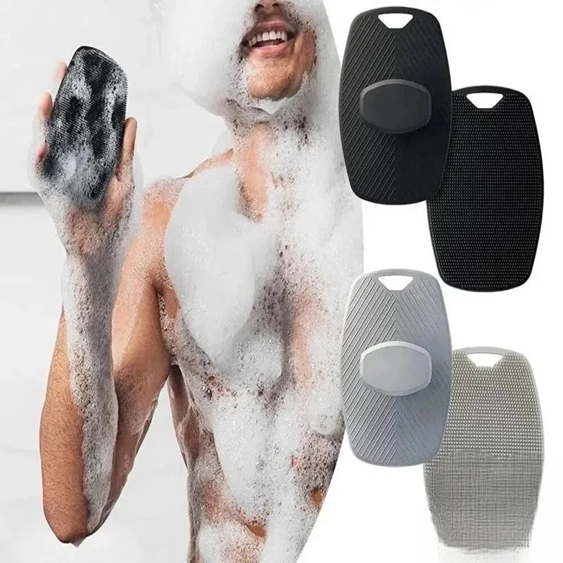 Soft Silicone Body Cleaning Brush 1/2 Size Convenient Couples Shower Tool Easy to Clean Self-Care Pamper Essential for Bath Time