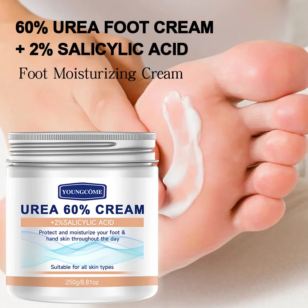 YOUNGCOME 60% Urea Cream+2% Salicylic Acid Moisturizing Foot Care Cream Can Moisturize Your Foot Improving Dryness and Roughness