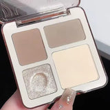 Three-dimensional facial four-color highlight contour palette,matte long-lasting brightening three-dimensional contour cosmetics