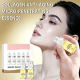 Korean Micro Molecule Anti-Aging Serum Kit, Collagen & Hyaluronic Acid, Anti-Wrinkle Firming Pore Minimizing Hydrating Skin Care