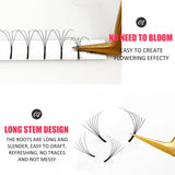 Abonnie 3D/4D/5D/6D Premade Volume Fans Fluffy Lashes Long Stem Russian Volume Eyelashes Extension All Size Fans